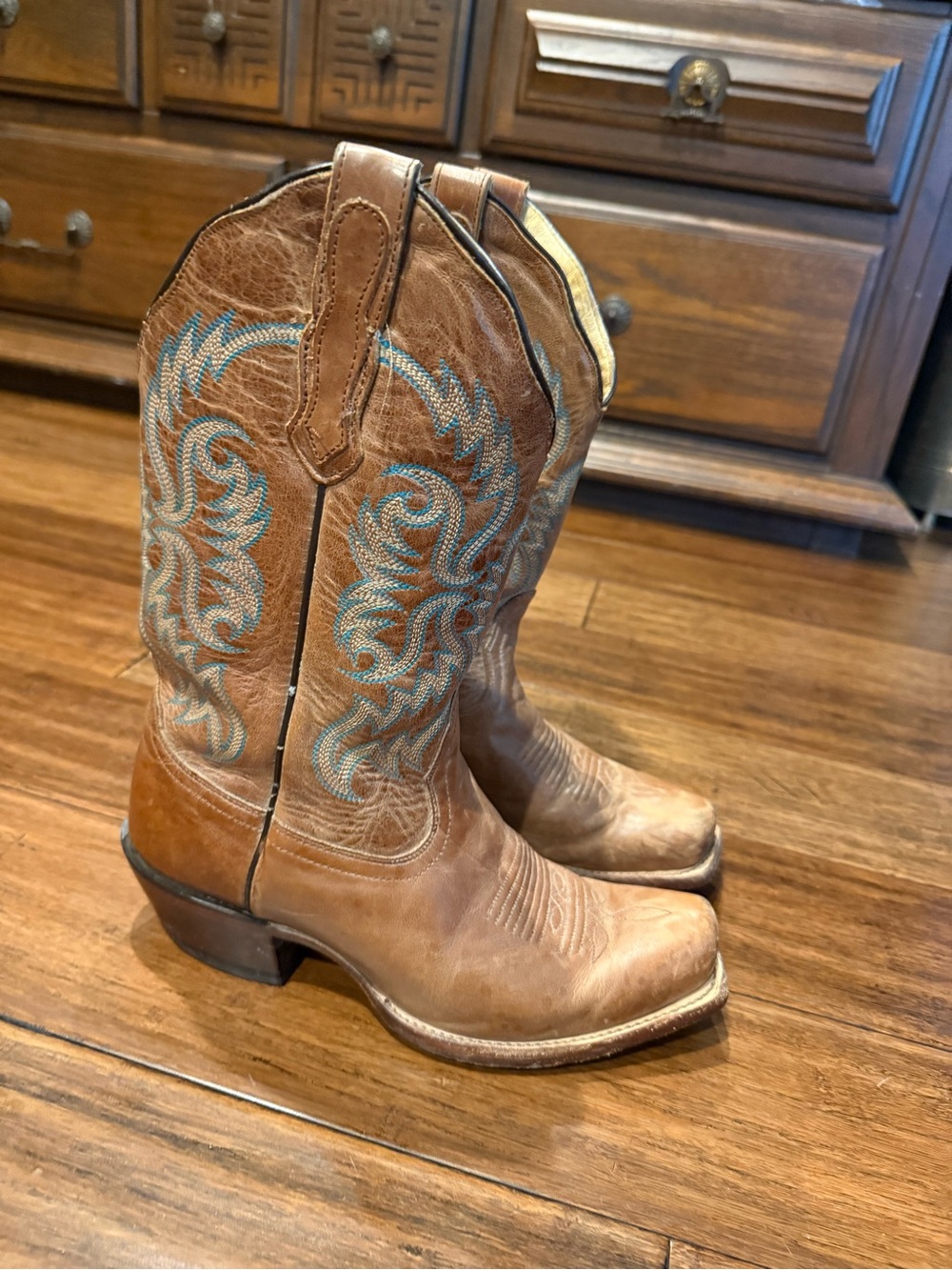 Nocona Brown Embroidered Women’s Western Cowboy Boots
